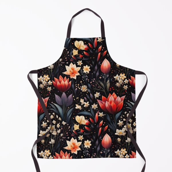 Item preview, Floral Tulip Dark Seamless Pattern designed and sold by Leylita Design.