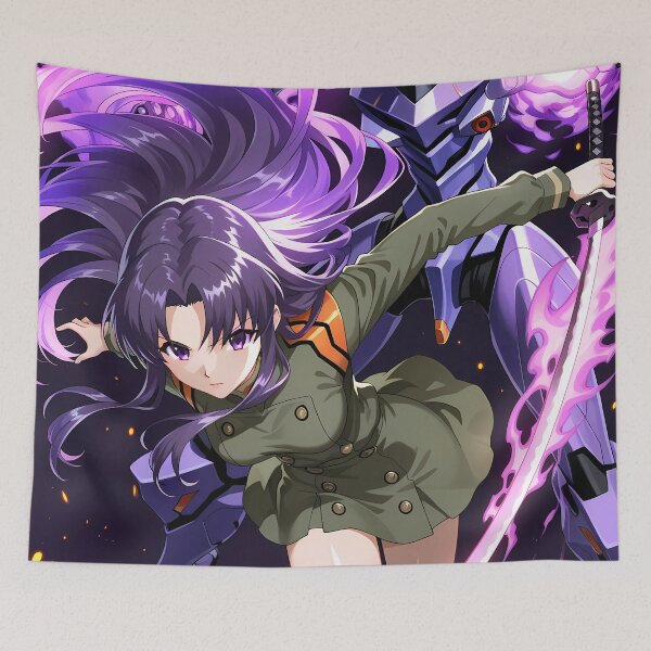 Item preview, Misato Katsuragi Neon Genesis Evangelion Glowing Purple Power designed and sold by SuperTeamCanada.