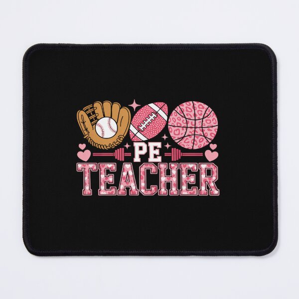 Item preview, PE Teacher Football Baseball Leopard Hearts Valentine's Day designed and sold by fferomananul.