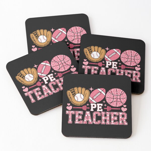 Item preview, PE Teacher Football Baseball Leopard Hearts Valentine's Day designed and sold by fferomananul.