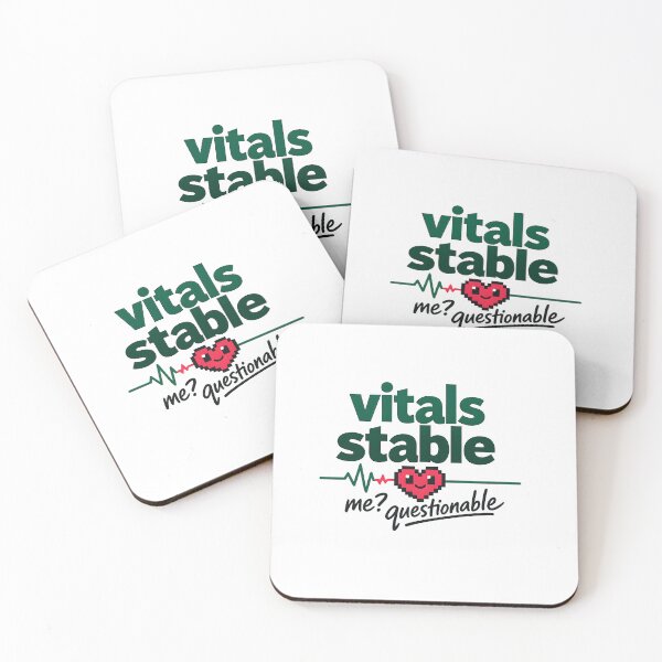 Item preview, Vitals Stable, Me? Questionable | Funny Nurse & Healthcare Humor designed and sold by Naviora.