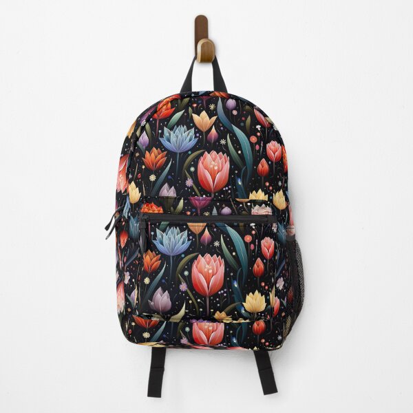 Item preview, Floral Tulip Dark Seamless Pattern designed and sold by Leylita Design.