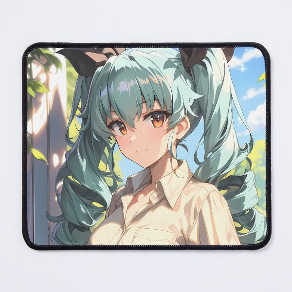 Item preview, Anchovy Girls Und Panzer Teal Twintails Sunny Day Confident Pose designed and sold by SuperTeamCanada.