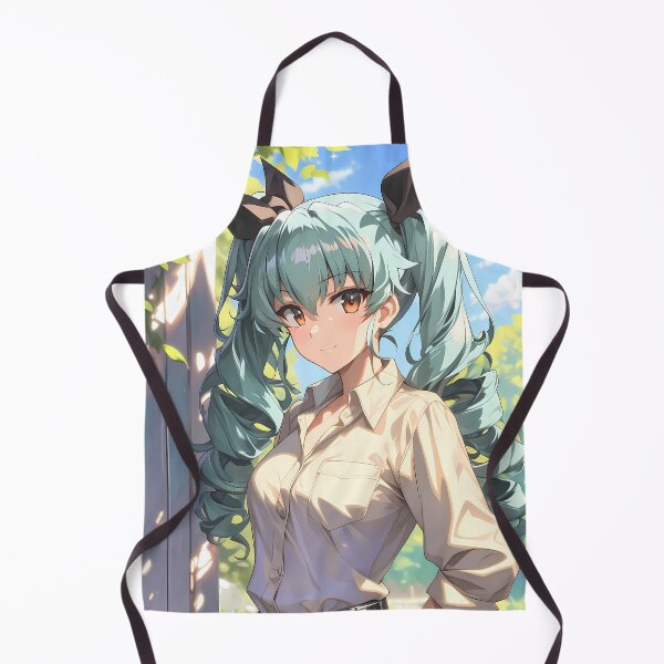 Item preview, Anchovy Girls Und Panzer Teal Twintails Sunny Day Confident Pose designed and sold by SuperTeamCanada.
