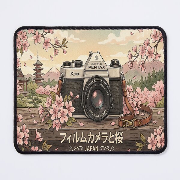 Item preview, Vintage Japanese Retro-Camera&Cherry Blossoms designed and sold by DinsignStudio.