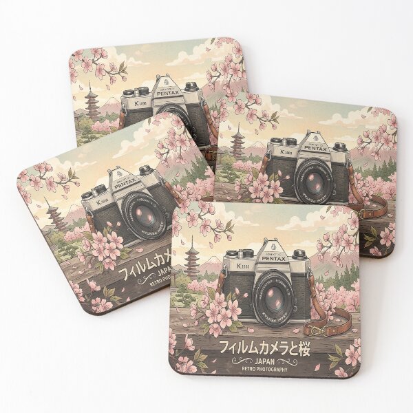 Item preview, Vintage Japanese Retro-Camera&Cherry Blossoms designed and sold by DinsignStudio.