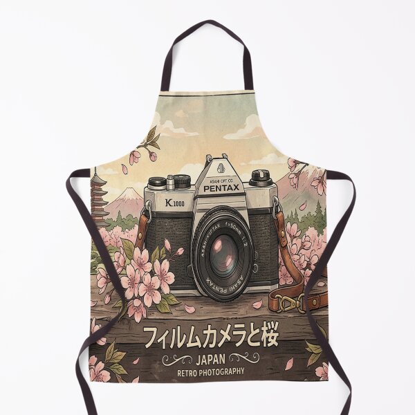 Item preview, Vintage Japanese Retro-Camera&Cherry Blossoms designed and sold by DinsignStudio.