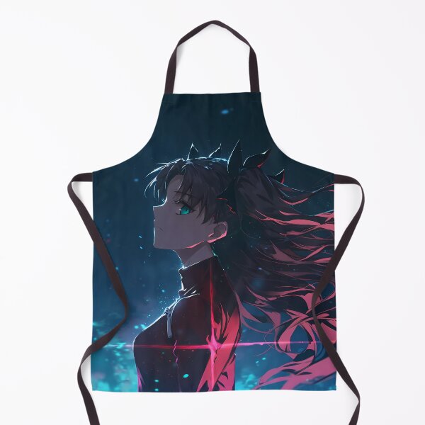Item preview, Rin Tohsaka Fate Stay Night Night Wind Neon Glow Anime Girl Profile designed and sold by SuperTeamCanada.