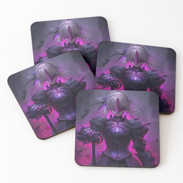 Item preview, Saber Alter Fate Stay Night Dark Knight Armor Purple Glow Shadow Mood designed and sold by SuperTeamCanada.