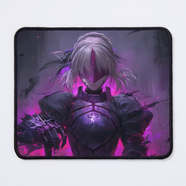 Item preview, Saber Alter Fate Stay Night Dark Knight Armor Purple Glow Shadow Mood designed and sold by SuperTeamCanada.