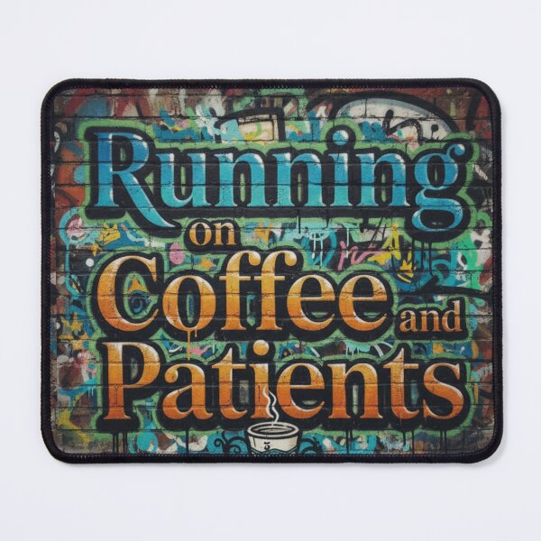 Item preview, Running on coffee and patients graphic design Humor Tee, brafdesign designed and sold by Brafdesign.