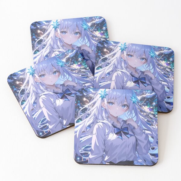 Item preview, Tobiichi Origami Date A Live Winter Snowflakes Blue Glow Serene School Look designed and sold by SuperTeamCanada.