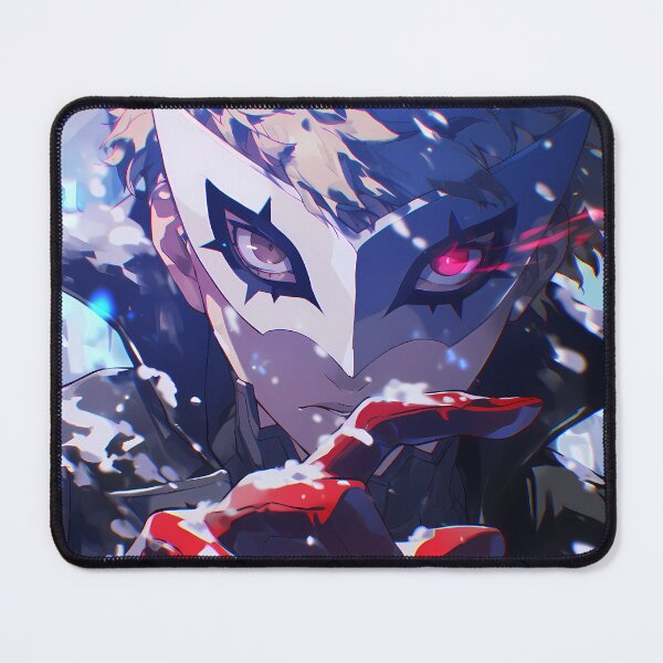 Item preview, Ryuji Sakamoto Persona 5 White Mask Red Gloves Snowfall Closeup designed and sold by SuperTeamCanada.