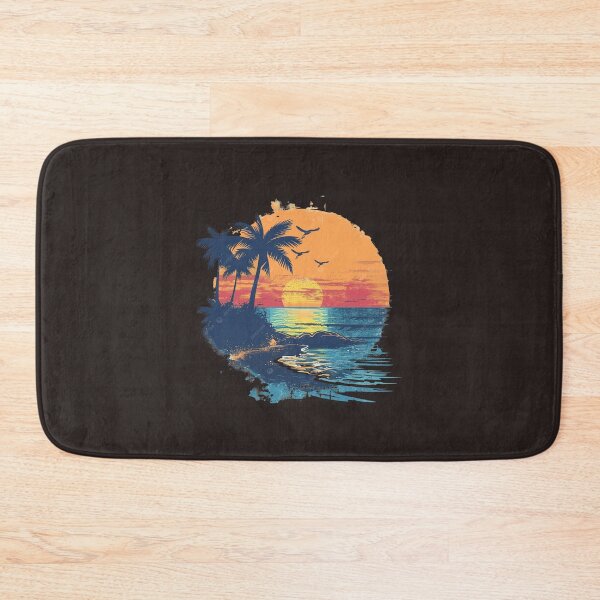 Item preview, “Vintage Sunset Beach Aesthetic Palm Trees Ocean Retro Summer T-Shirt” designed and sold by Ram910.