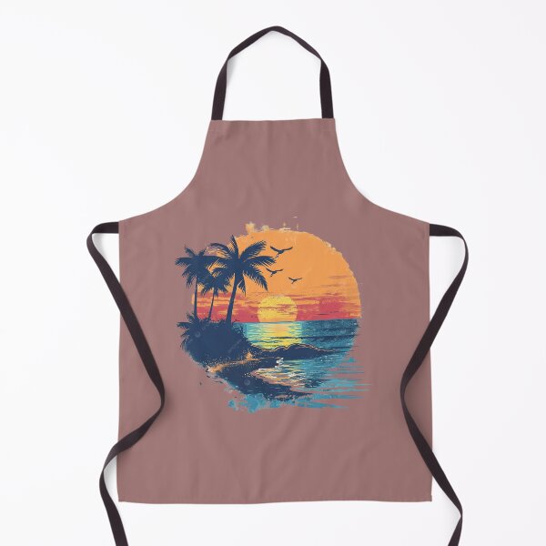Item preview, “Vintage Sunset Beach Aesthetic Palm Trees Ocean Retro Summer T-Shirt” designed and sold by Ram910.