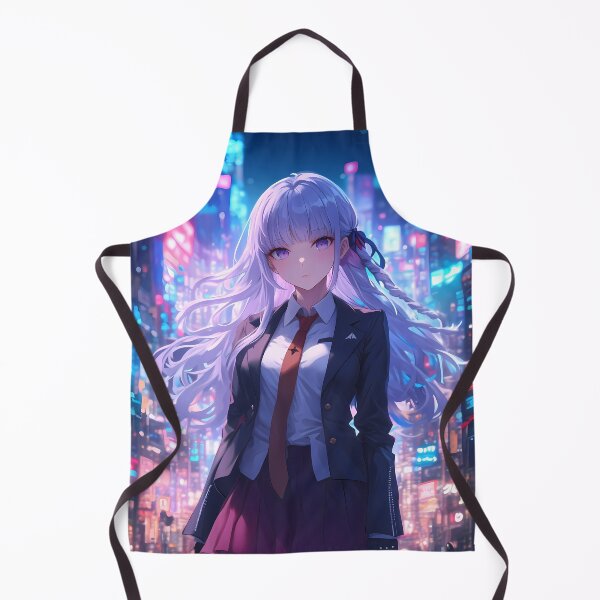 Item preview, Kyoko Kirigiri Danganronpa Lavender Hair Neon City Lights Night Rain designed and sold by SuperTeamCanada.