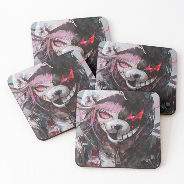 Item preview, Monokuma Danganronpa Split Face Hoodie Glitch Chaos Mascot Energy designed and sold by SuperTeamCanada.