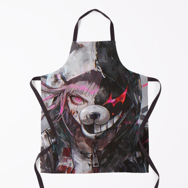 Item preview, Monokuma Danganronpa Split Face Hoodie Glitch Chaos Mascot Energy designed and sold by SuperTeamCanada.