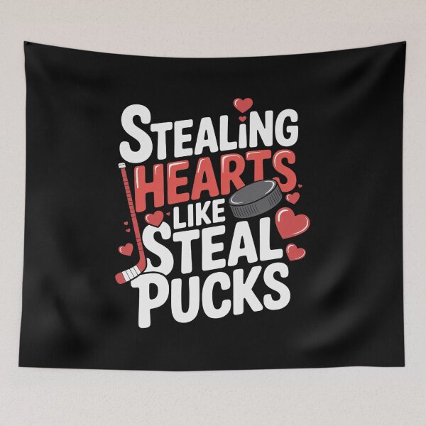 Item preview, Stealing Hearts Like I Steal Pucks Valentine's Day Hockey designed and sold by fferomananul.