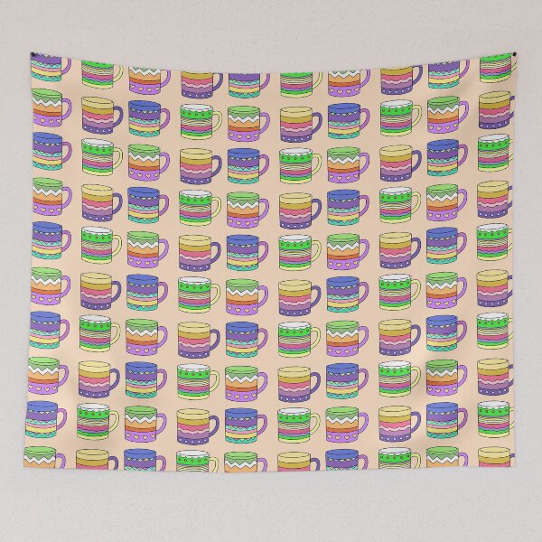 Item preview, Colorful Hand-Drawn Patterned Mug Cup Collection designed and sold by ubborn.