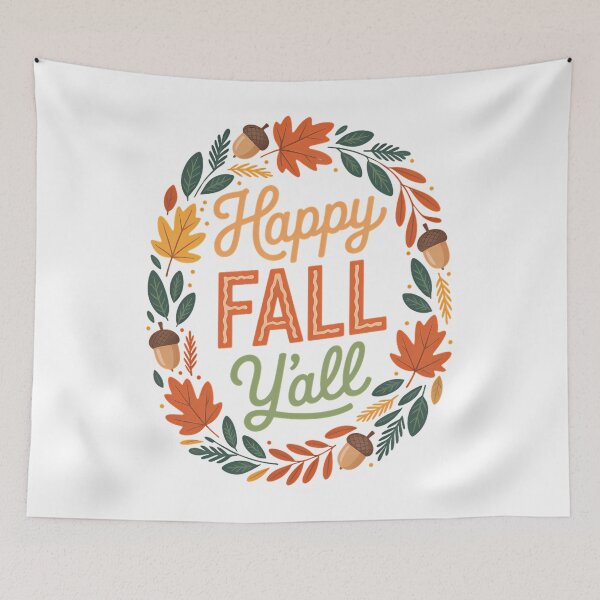 Item preview, Happy Fall Y'all Fall Turkeys Happy Thanksgiving designed and sold by PunkNation-Arts.