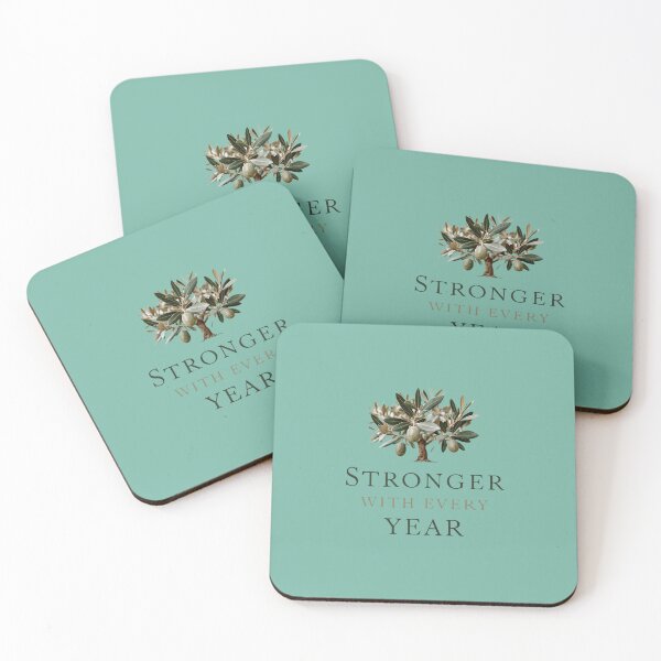 Item preview, Stronger with Every Year – Inspirational Aging Quote Minimalist Design designed and sold by AmoebaPress.
