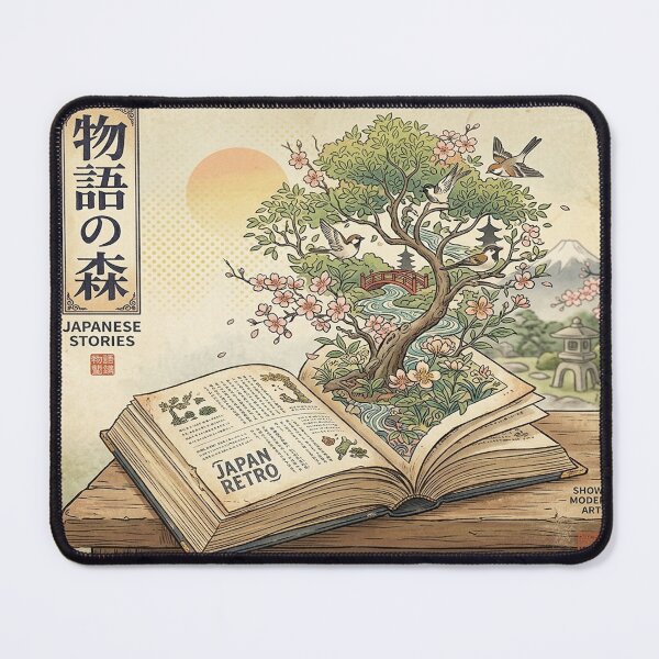 Item preview, Vintage Japanese Retro-Book&Tree designed and sold by DinsignStudio.