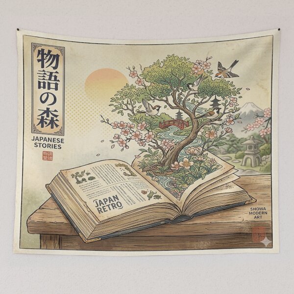 Item preview, Vintage Japanese Retro-Book&Tree designed and sold by DinsignStudio.
