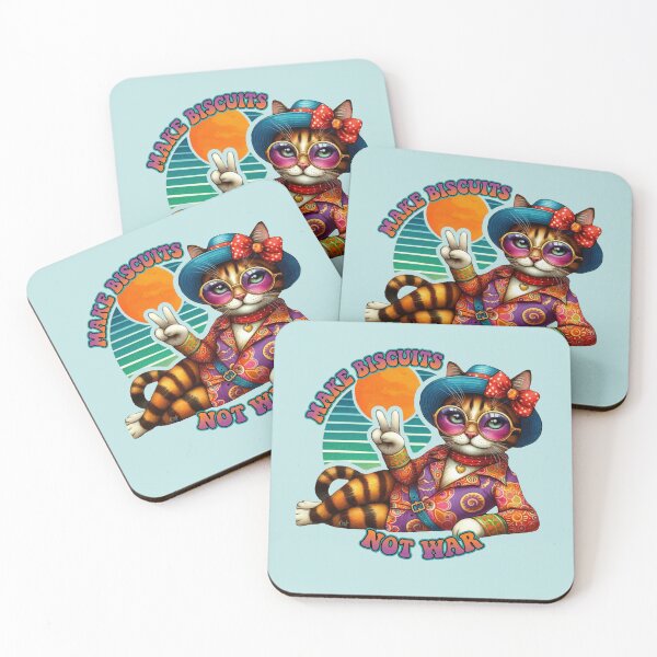 Item preview, Make Biscuits Not War Groovy Cat designed and sold by CAutumnTrapp.