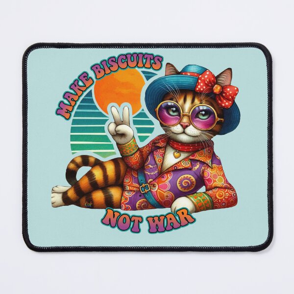 Item preview, Make Biscuits Not War Groovy Cat designed and sold by CAutumnTrapp.