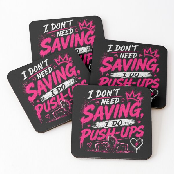 Item preview, I Do Push-Ups Not Waiting to Be Saved designed and sold by StoryInCode.