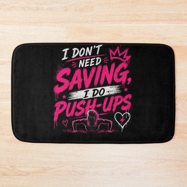 Item preview, I Do Push-Ups Not Waiting to Be Saved designed and sold by StoryInCode.