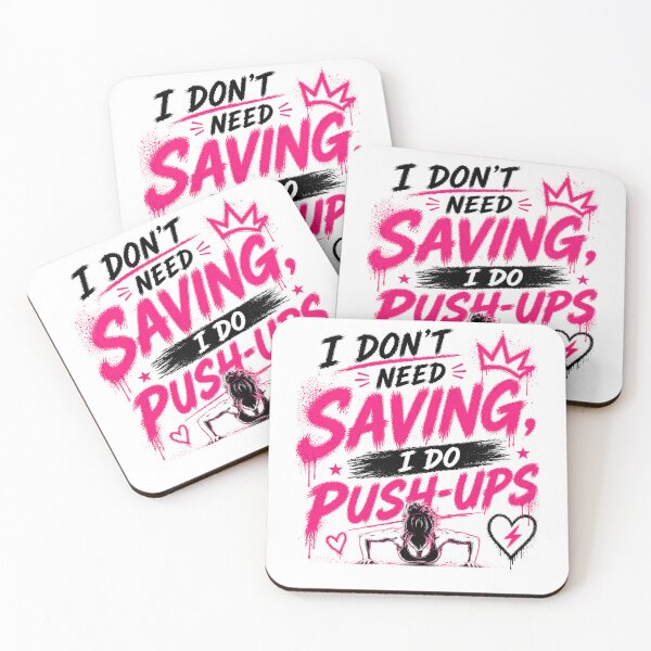 Item preview, I Do Push-Ups Not Waiting to Be Saved designed and sold by StoryInCode.