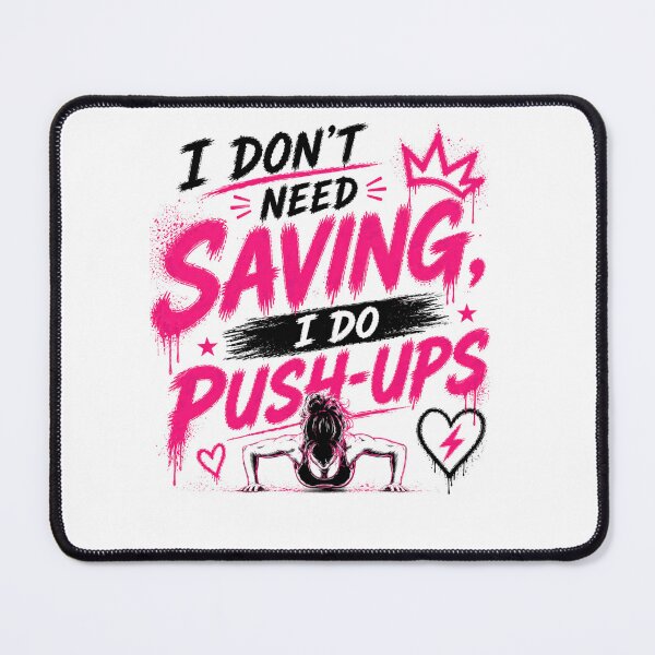 Item preview, I Do Push-Ups Not Waiting to Be Saved designed and sold by StoryInCode.