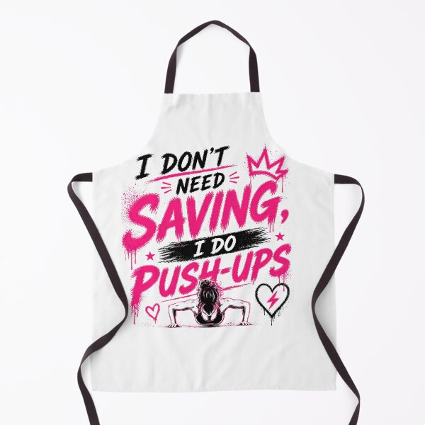 Item preview, I Do Push-Ups Not Waiting to Be Saved designed and sold by StoryInCode.
