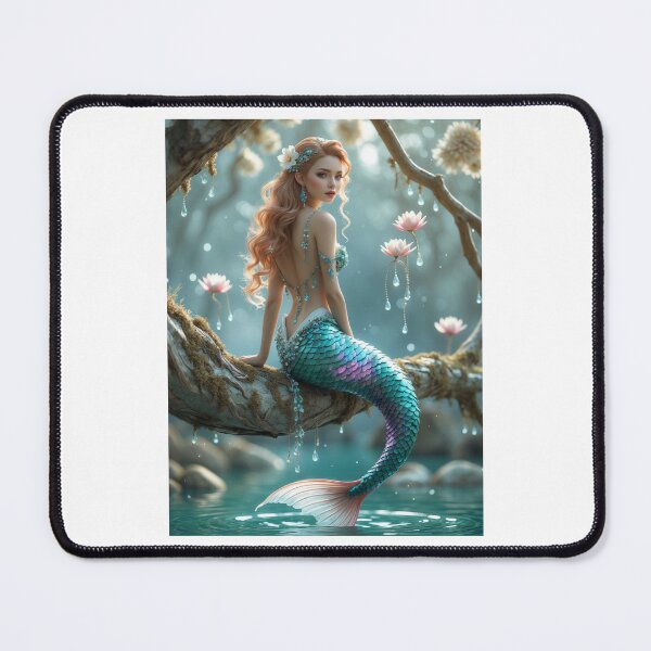 Item preview, Beautiful Mermaid Fantasy Portrait Art designed and sold by The Dreaming Brush.