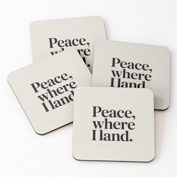 Item preview, Peace, Where I Land – Minimal Inner Peace & Grounding Quote Design designed and sold by Irene Catchmind.