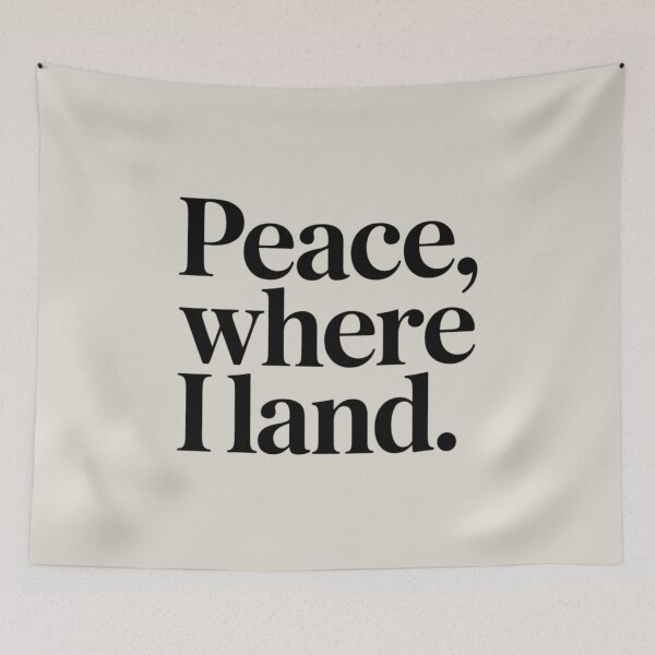 Item preview, Peace, Where I Land – Minimal Inner Peace & Grounding Quote Design designed and sold by Irene Catchmind.