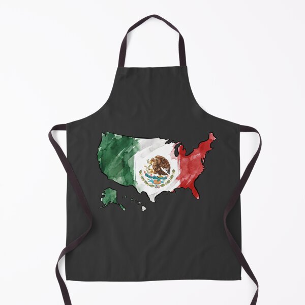 Item preview, USA Map Mexico Flag Heritage Watercolor Art designed and sold by MeldMerch Map & Flag Co..