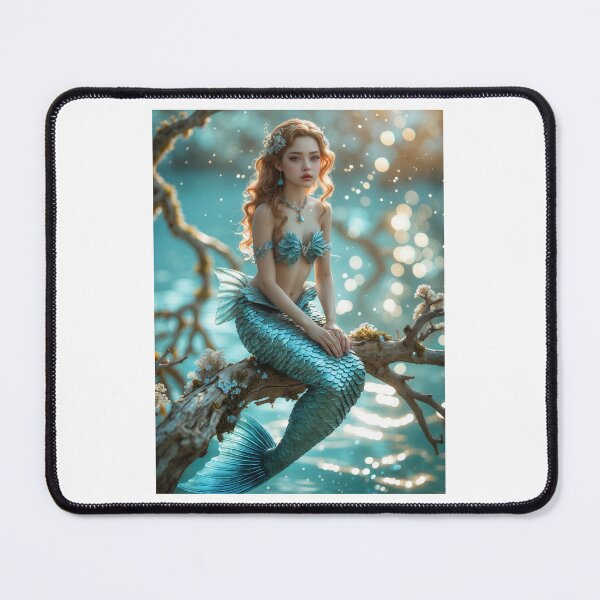 Item preview, Beautiful Mermaid Fantasy Portrait Art designed and sold by The Dreaming Brush.
