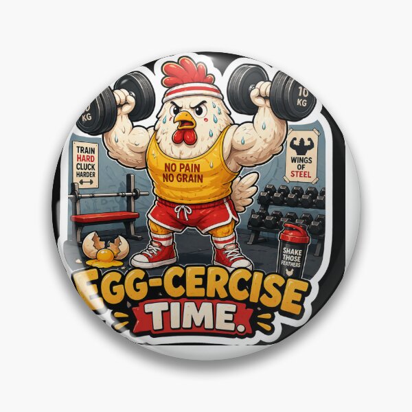 Item preview, Egg-cercise Time Chicken Sticker ?? designed and sold by Nehalda.