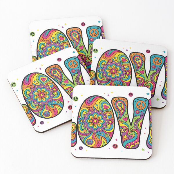 Item preview, Psychedelic Love Retro Hippie Art designed and sold by Hoffmann-Shop.