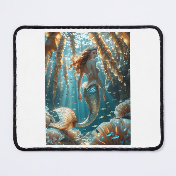 Item preview, Beautiful Mermaid Fantasy Portrait Art designed and sold by The Dreaming Brush.