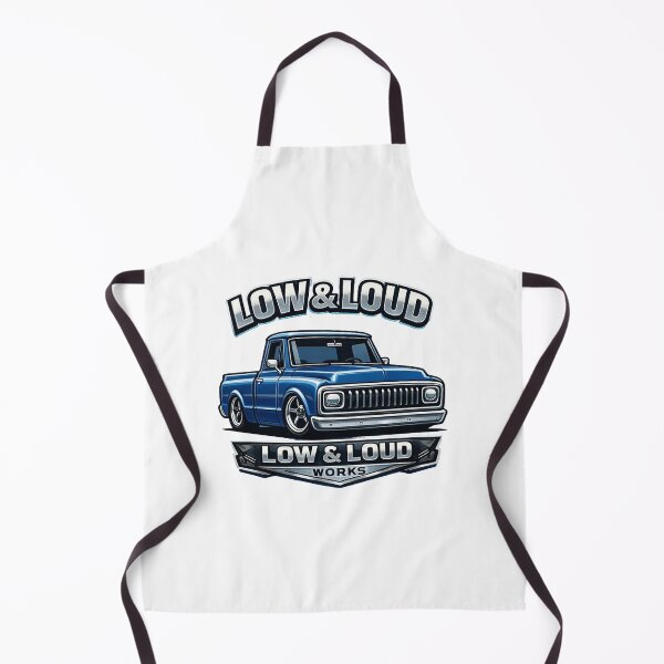 Item preview, Low & Loud Works Custom Blue Classic Pickup Truck - Slammed Shop Truck Art designed and sold by SasquatchTrail.