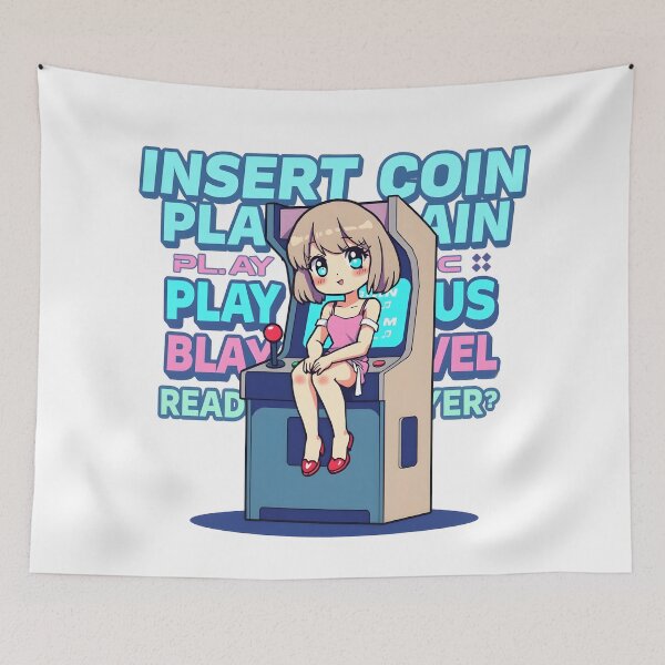 Item preview, Insert Coin Cutie – Retro Pixel Gamer designed and sold by Dhenin Studio.
