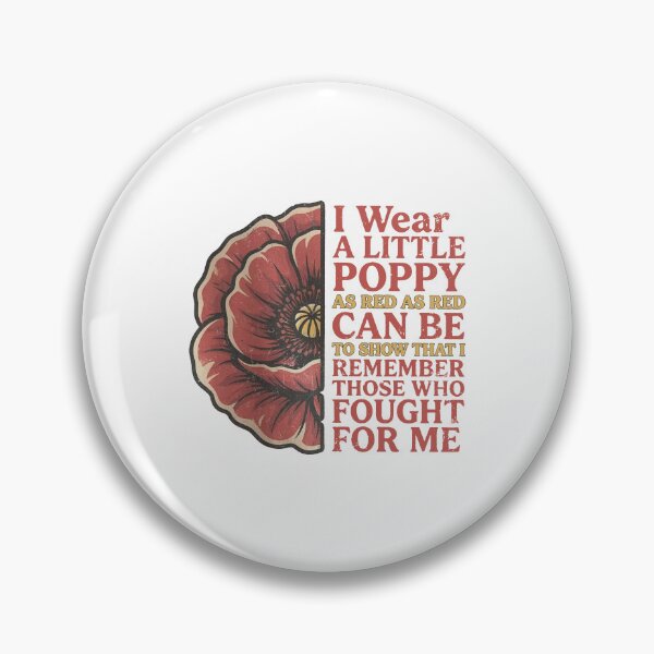 Item preview, Red Poppy Flower Veteran - Lest We Forget, Memorial Day  designed and sold by HyphThonia.