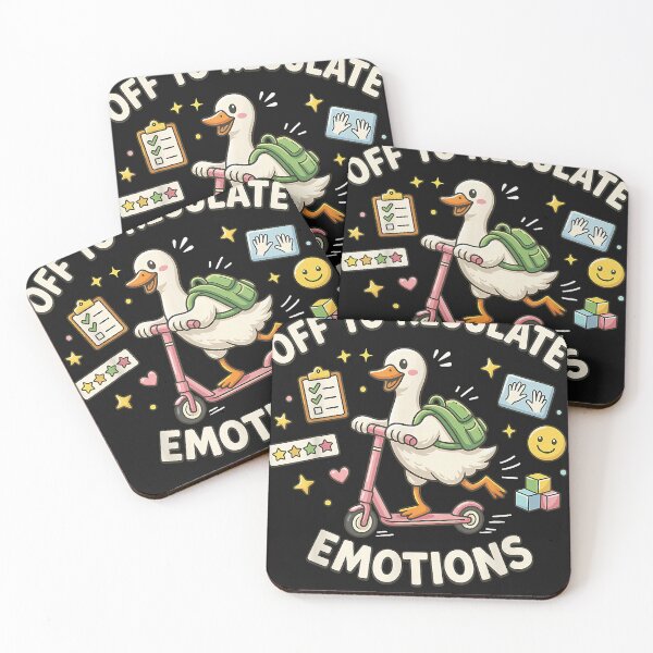 Item preview, Happy Goose Off to Regulate Emotions Cute Wellness Art designed and sold by mytvtoday2020.