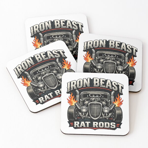 Item preview, Iron Beast Rat Rod Custom Hot Rod - Badass Vintage Automotive Art designed and sold by SasquatchTrail.