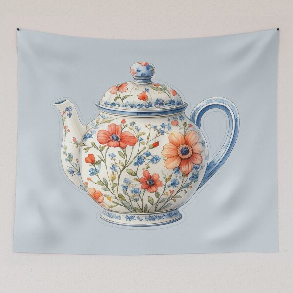 Item preview, Collectible decorative teapot sticker designed and sold by LiriosLand.