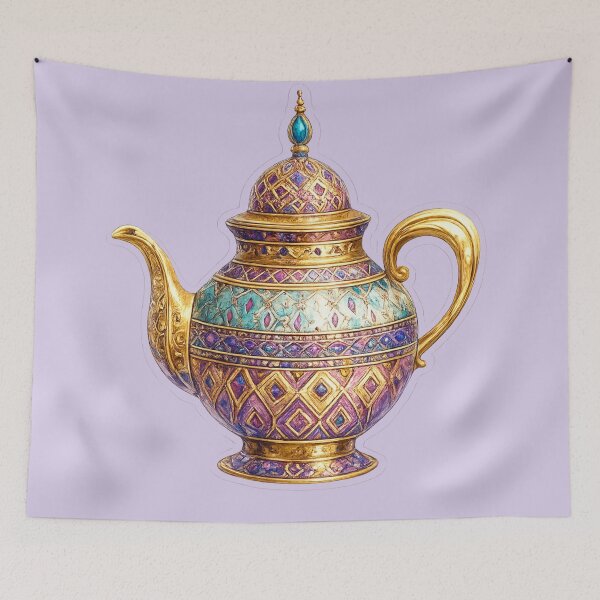 Item preview, Collectible decorative teapot sticker designed and sold by LiriosLand.